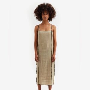 Baserange linen shok slip dress xs